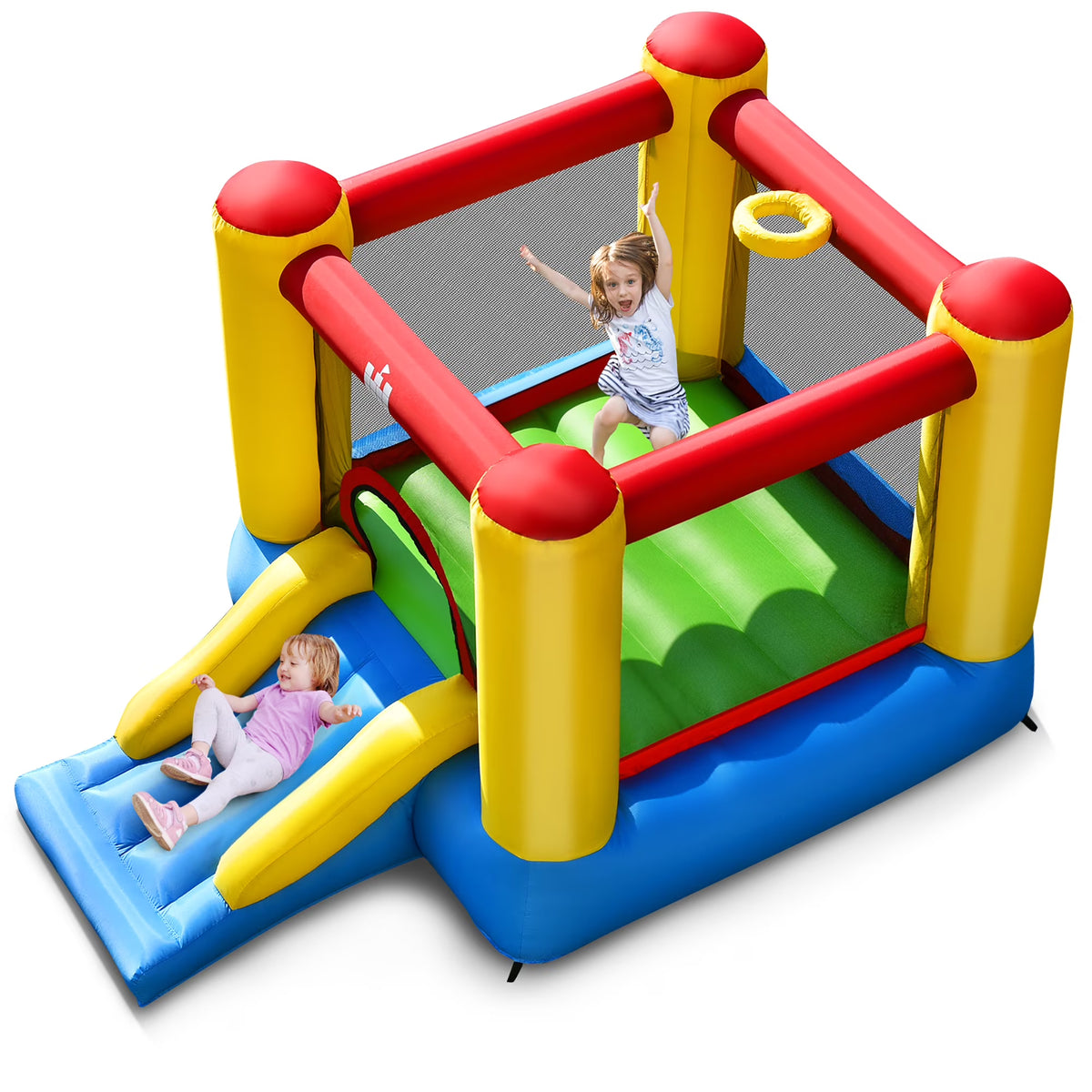 Nouveauté 2026 – Château gonflable Costway pour enfants avec toboggan et souffleur de 480 W