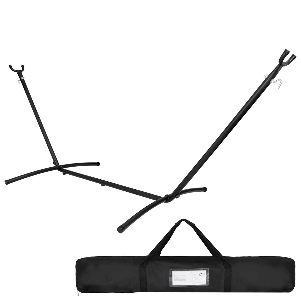 Nouveauté 2026 – Support de hamac double en acier ZenSports , réglable jusqu'à 204 kg (450 lb), 2,74 m (9 pi), avec sac de transport portable, noir