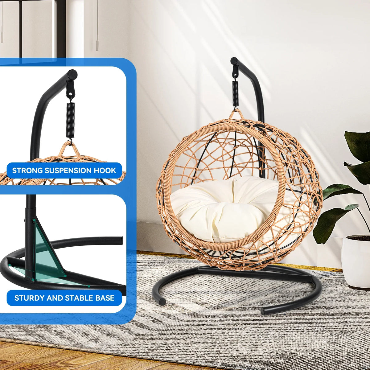 Nouveauté 2026 – Lit surélevé pour chat d'intérieur Dextrus avec coussin amovible, marron uni