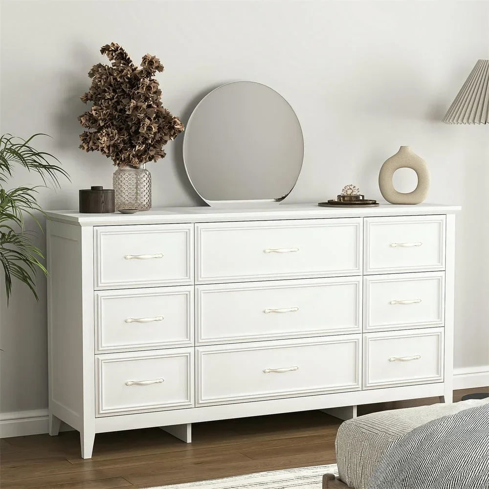 Nouveauté 2026 – Commode moderne Kadyn à 6 tiroirs, meuble en bois, commode pour chambre, meuble de rangement de cuisine avec tiroirs, commode (noire