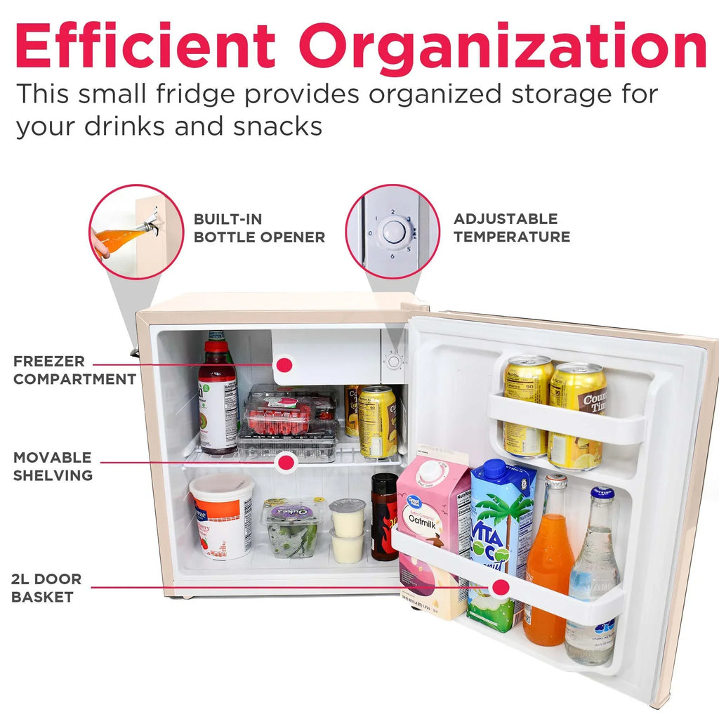 Nouveauté 2026 – Réfrigérateur Frigidaire , 1,6 pi³, style rétro compact, avec ouvre-bouteille latéral, couleur corail