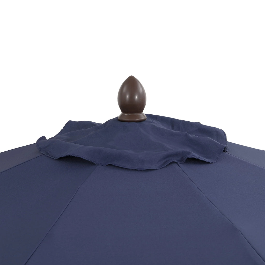 Nouveauté 2026 – Parasol de marché JONATHAN Y Tracy 2,74 m (9 pi), style classique milieu du siècle, franges festonnées, manivelle d'inclinaison automatique, aération et protection UV, rose corail/blanc, mât marron foncé