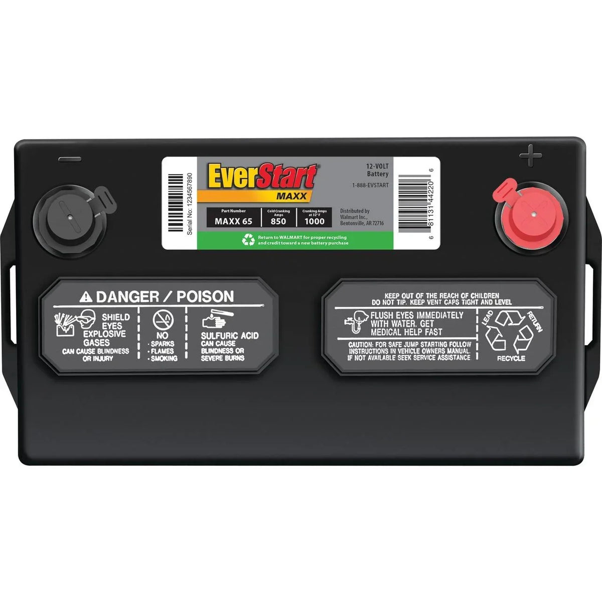 Nouveauté 2026 – Batterie automobile au plomb-acide EverStart Maxx , groupe 65, 12 volts, 850 CCA