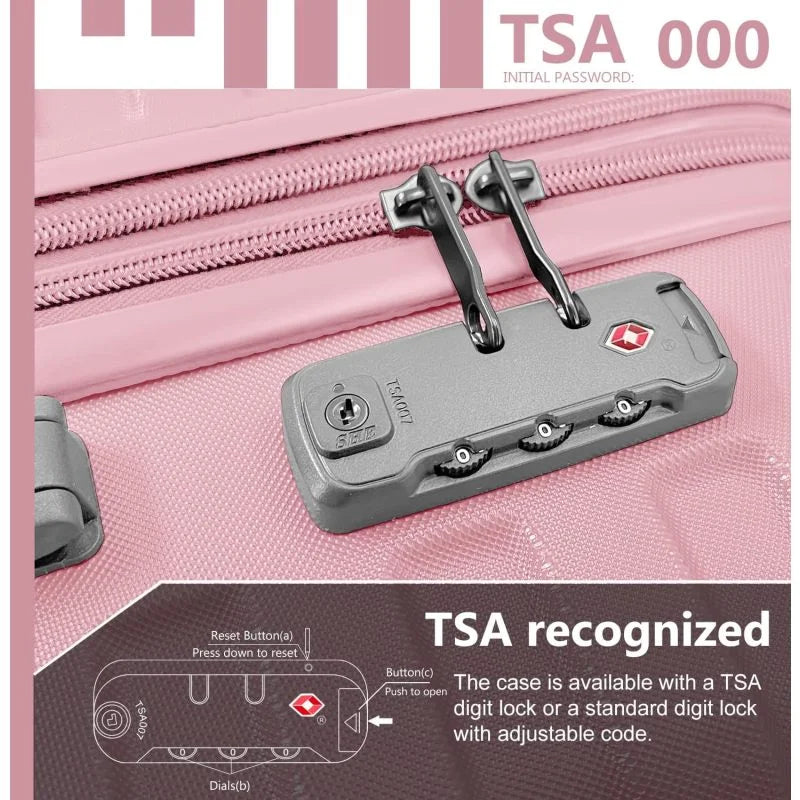 Nouveauté 2026 – Ensemble de bagages Lobage , 6 pièces, comprenant sacs de voyage, valises rigides extensibles à roulettes multidirectionnelles et serrure TSA, couleur crème
