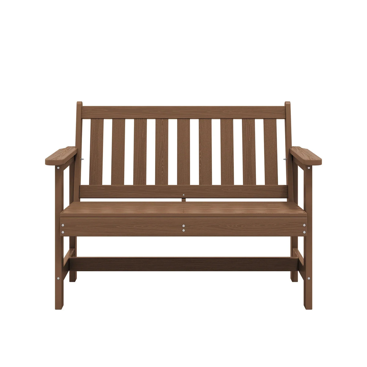 Nouveauté 2026 – Banc d'extérieur SERWALL pour 2 personnes, en PEHD résistant aux intempéries avec renforts en aluminium, supporte jusqu'à 300 kg, confortable pour terrasse, jardin et véranda, noir