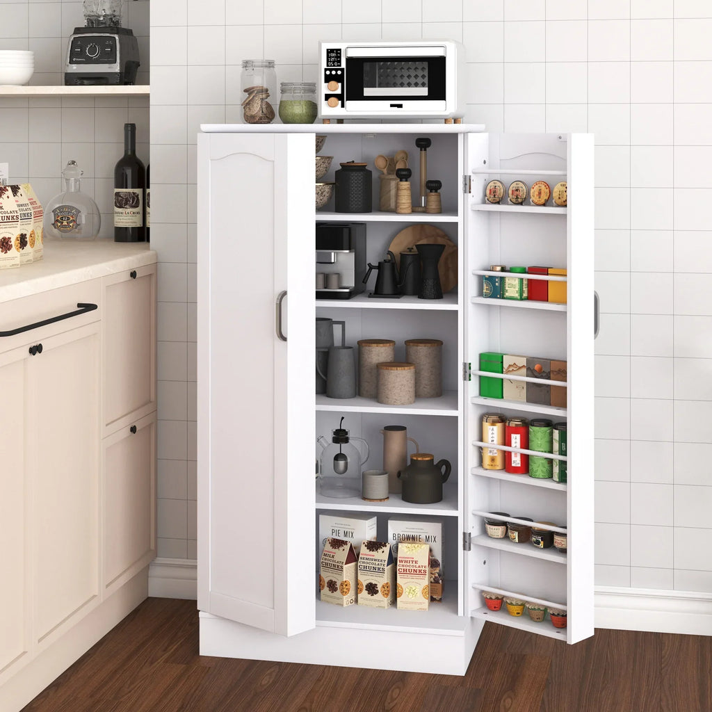 Nouveauté 2026 – Meuble de cuisine 47 , buffet blanc avec portes et étagères réglables, cuisine