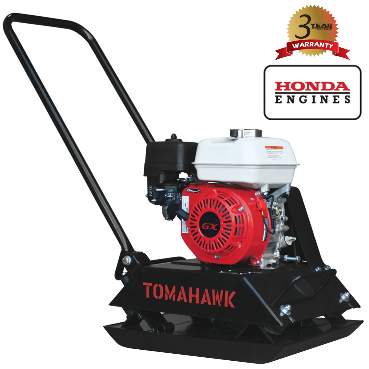 Nouveauté 2026 – Plaque vibrante Tomahawk Power , 5,5 CV, 3000 lb/pi, 63 cm³, essence, plaque de 17 x 13 po, 5900 VPM