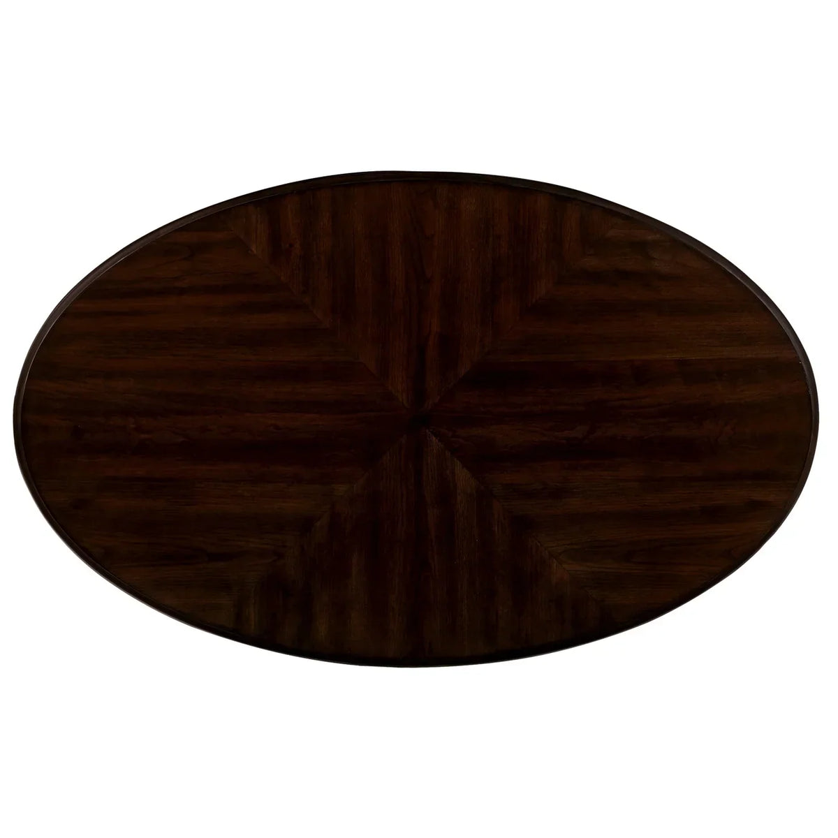 Nouveauté 2026 – Table basse ovale 42" avec étagère de rangement, table basse à deux niveaux en bois massif, style rétro traditionnel pour salon, supporte jusqu'à 181 kg, couleur cerisier