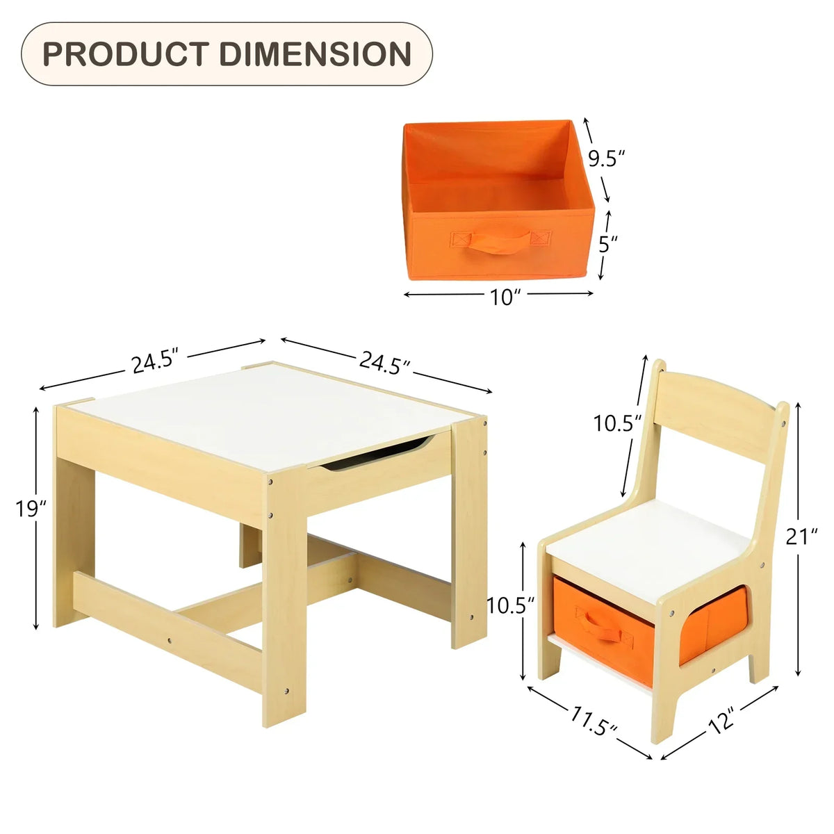 Nouveauté 2026 – Ensemble table et 2 chaises pour enfants LINLUX , table d'activités avec tableau noir/blanc, gris