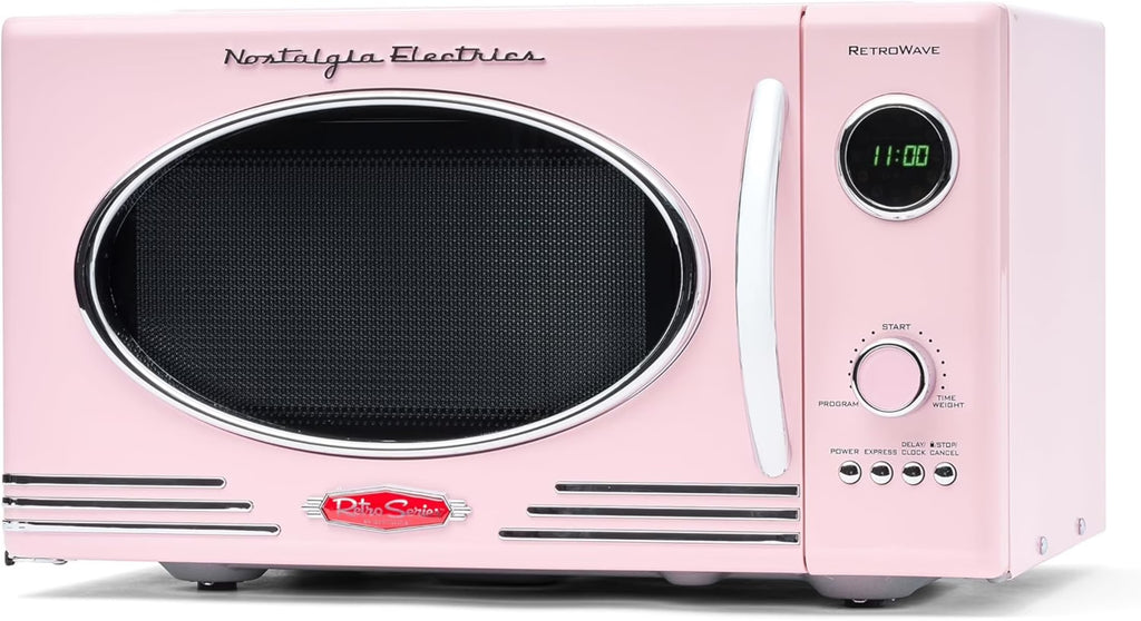 Nouveauté 2026 – Four à micro-ondes de comptoir Nostalgia Retro , 0,9 pi³, 800 watts, bleu turquoise