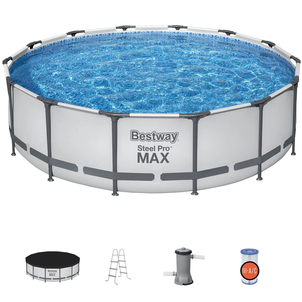 Nouveauté 2026 – Piscine hors sol ronde Bestway Steel Pro MAX 10 pi x 30 po