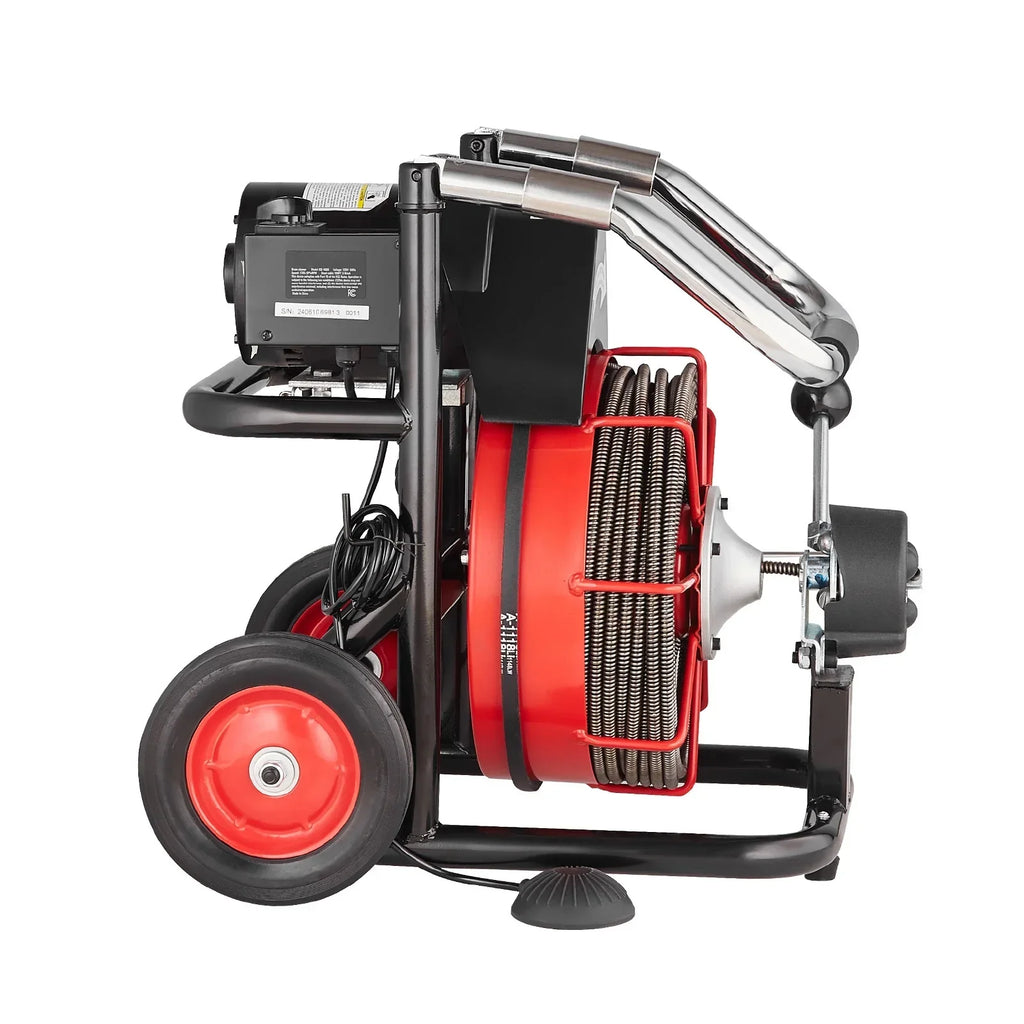 Nouveauté 2026 – Déboucheur de canalisations électrique Drain Machine , tarière de 30,5 m x 9,5 mm, alimentation automatique