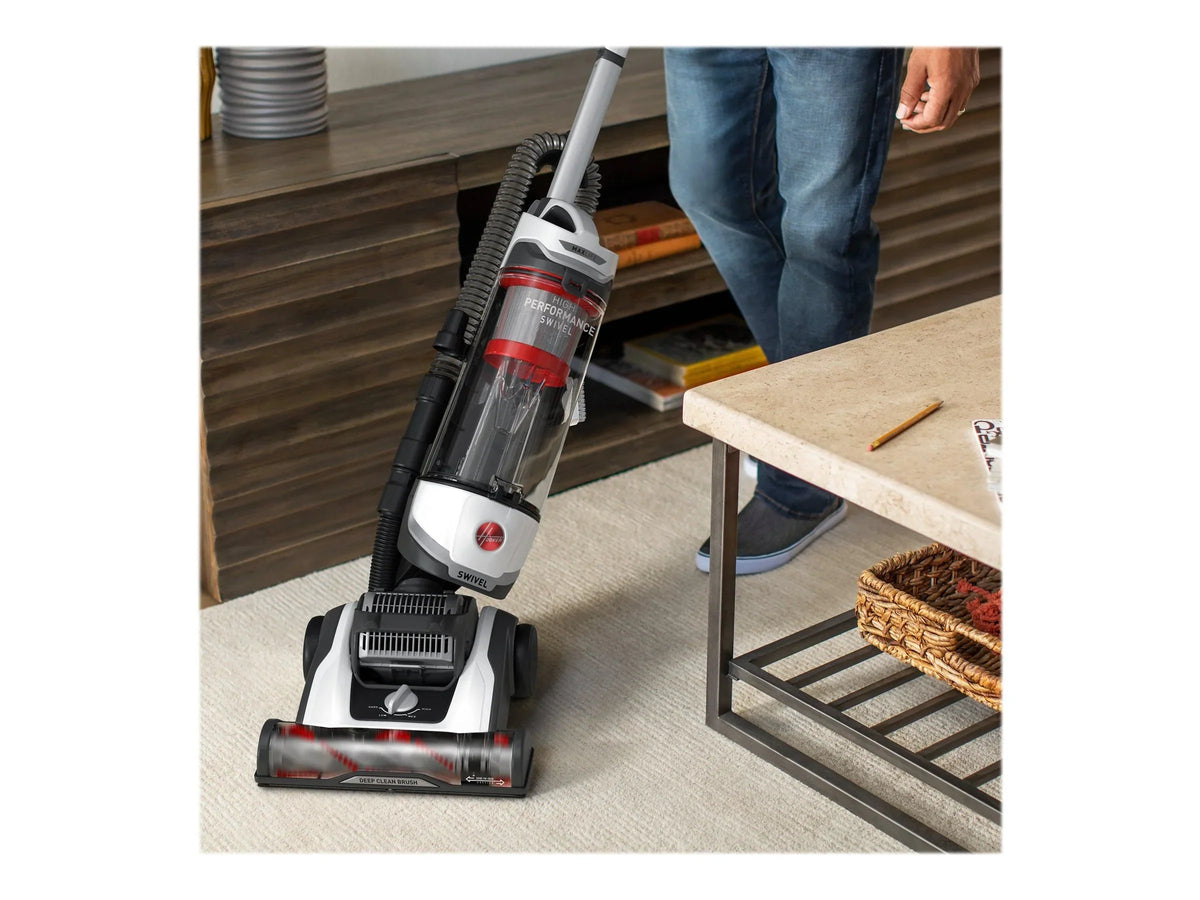 Nouveauté 2026 – Aspirateur vertical sans sac Hoover , haute performance, compatible avec les animaux domestiques, design pivotant, avec brosse à poussière, tube d'extension, filtre HEPA, suceur plat et outil pour tissus d'ameublement, 110 V, rouge/g