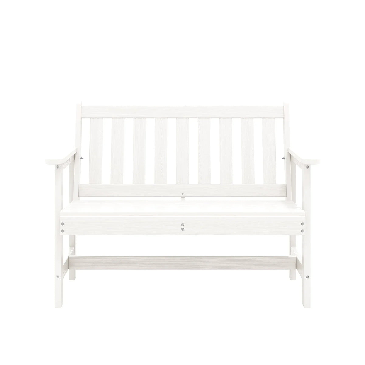 Nouveauté 2026 – Banc d'extérieur SERWALL pour 2 personnes, en PEHD résistant aux intempéries avec renforts en aluminium, supporte jusqu'à 300 kg, confortable pour terrasse, jardin et véranda, noir