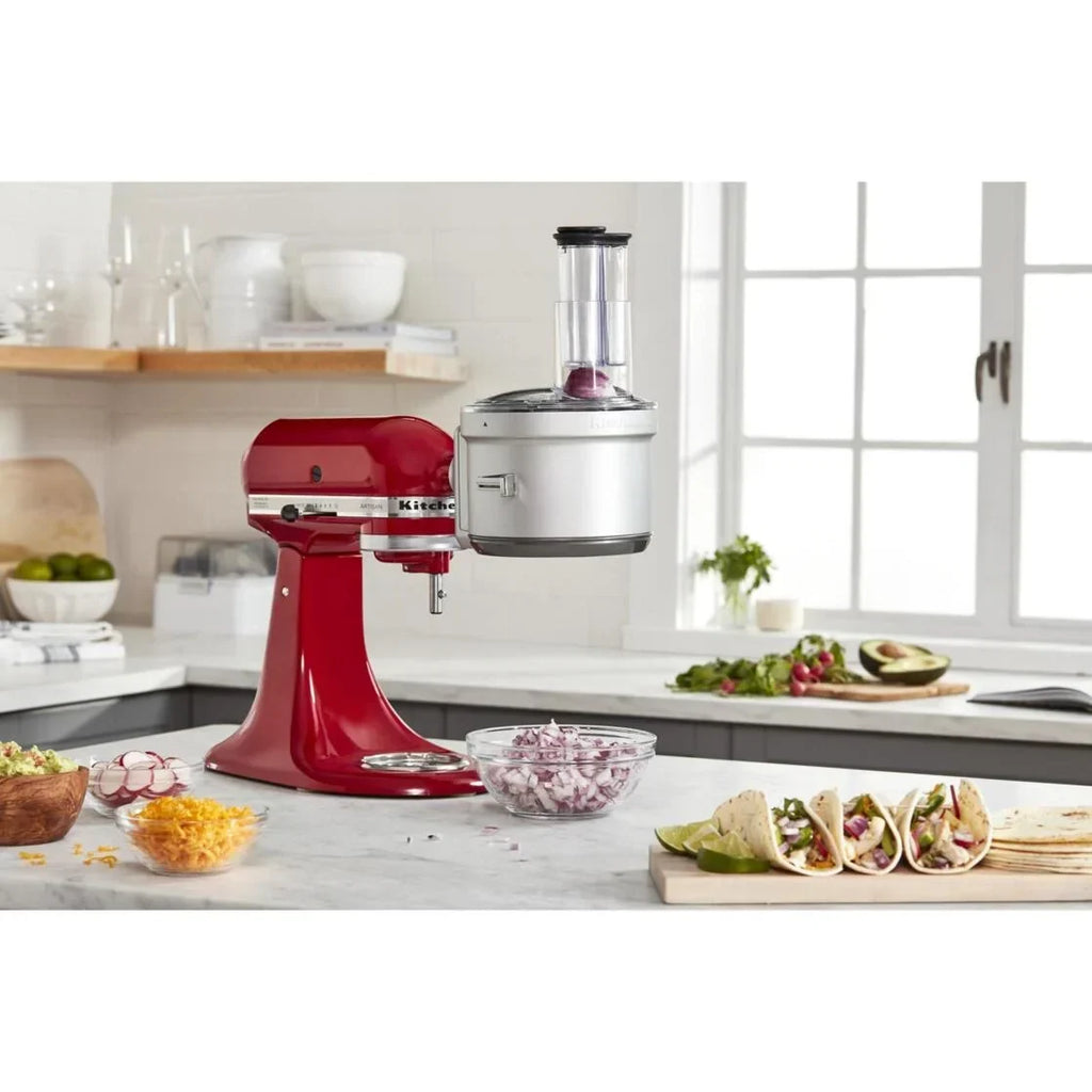 Nouveauté 2026 – Accessoire robot culinaire KitchenAid (boîte ouverte) avec kit de découpe en dés de style professionnel, gris, KSM2FPA