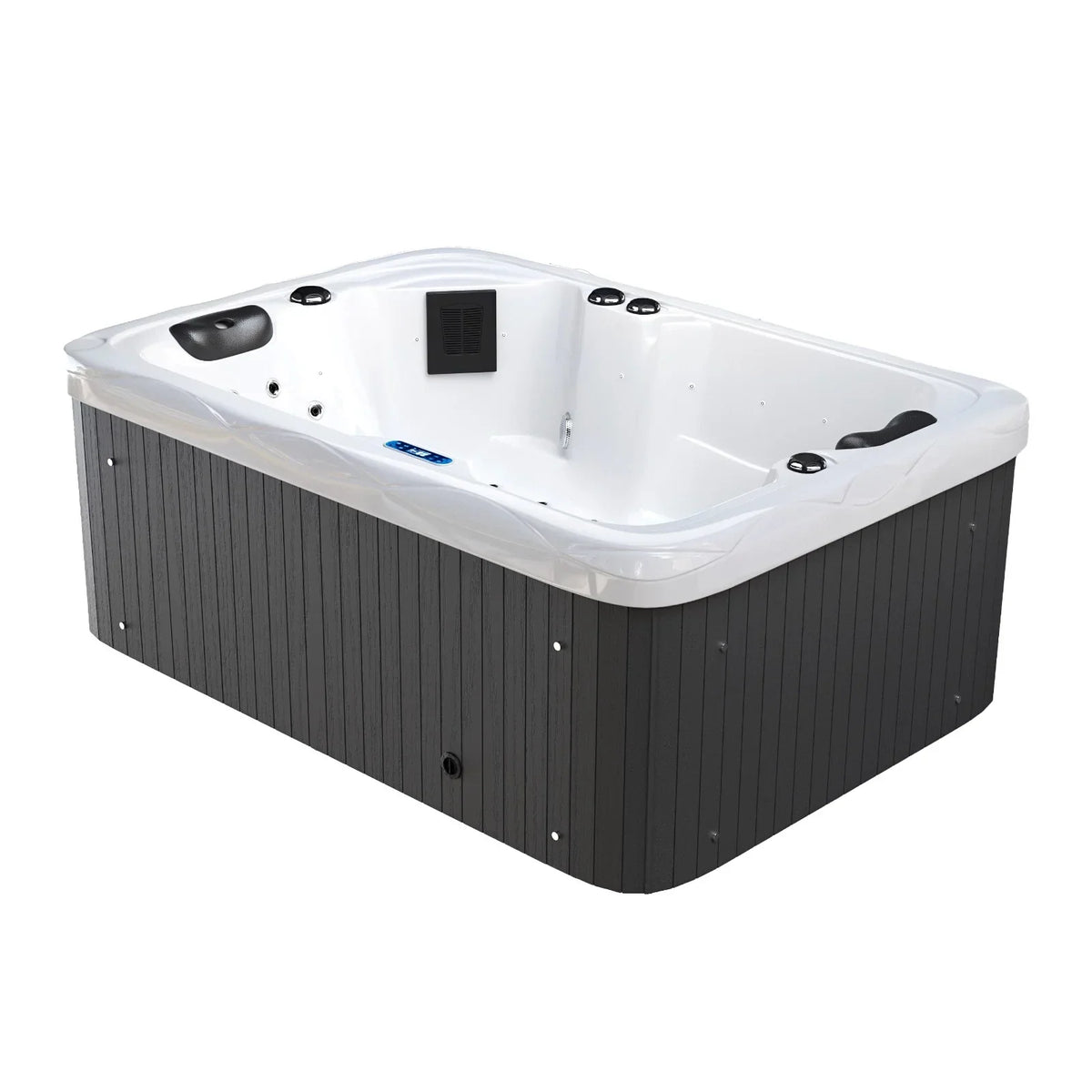 Nouveauté 2026 – Spa extérieur Patiowell 2 places , 41 jets de massage, éclairage LED, système de purification d'eau intégré, 900 L, noir