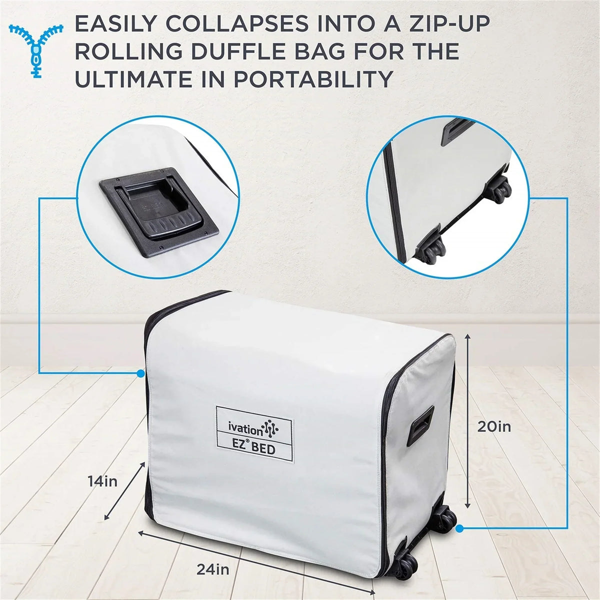 Nouveauté 2026 – Lit gonflable portable Ivation EZ-Bed 10 po avec pompe intégrée