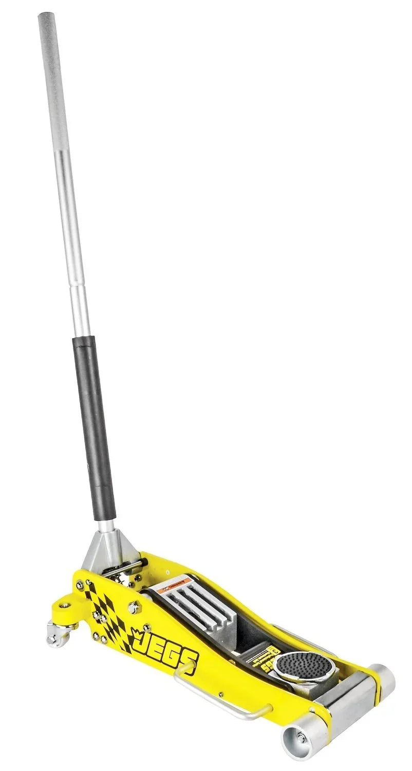 Nouveauté 2026 – Cric de sol professionnel en aluminium JEGS 80077, profil bas, 3 tonnes : 3 1/2 pouces