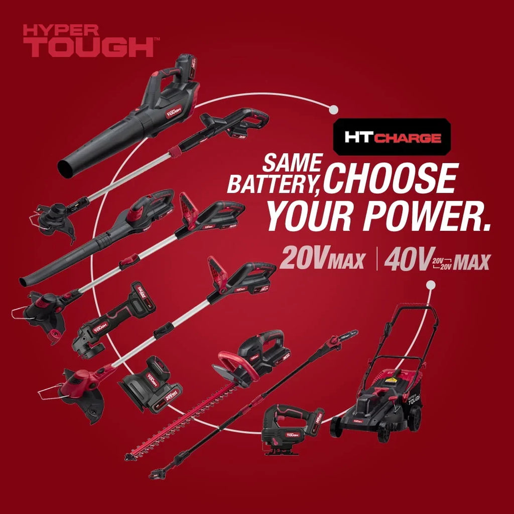 Nouveauté 2026 – Taille-haie sans fil à batterie Hyper Tough 20V Max 22 pouces, HT21-401-003-07