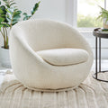 Nouveauté 2026 – Fauteuil pivotant Mira de Better Homes & Gardens , en peau de mouton retournée crème