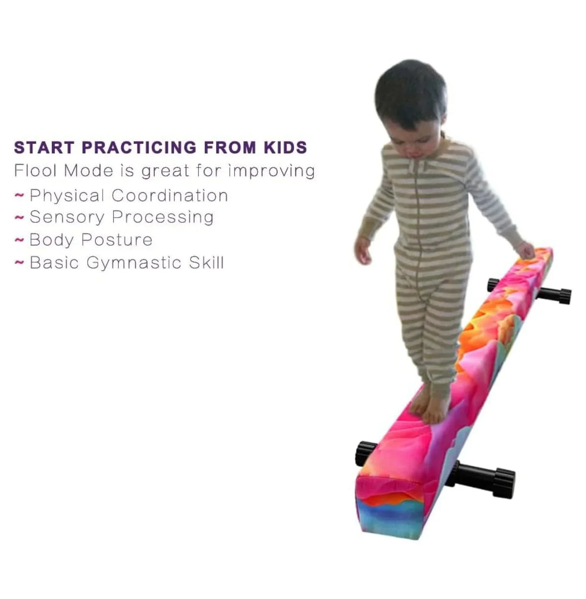 Nouveauté 2026 – Poutre d'équilibre de gymnastique réglable et pliable de 2,4 m (8 pi), équipement de gym à domicile, montage et rangement faciles, aucun outil requis, pour l'entraînement des enfants et des filles