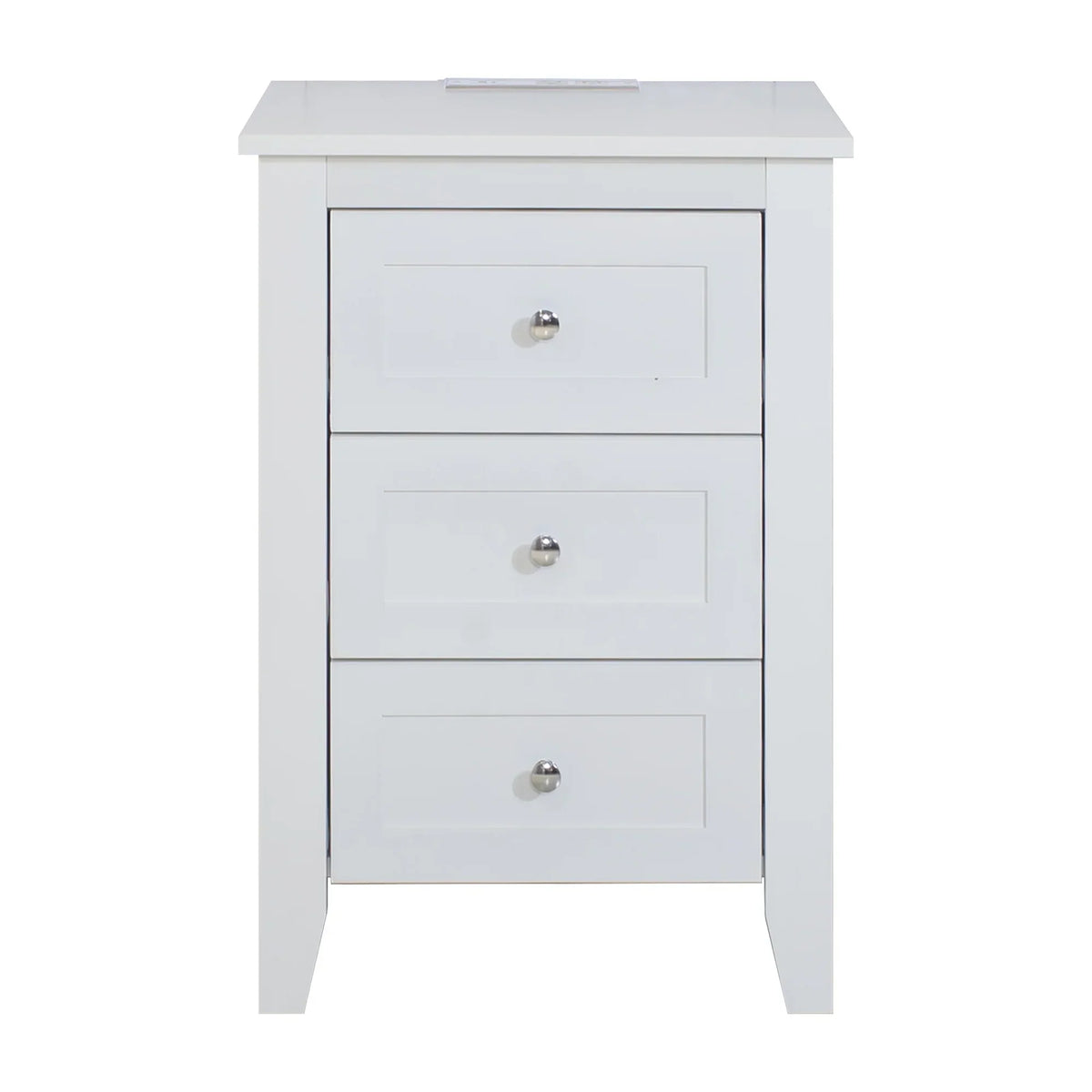 Nouveauté 2026 – Ensemble de 2 tables de chevet modernes blanches à 3 tiroirs Glavbiku , avec ports USB et prises électriques, pour chambres à coucher, adultes
