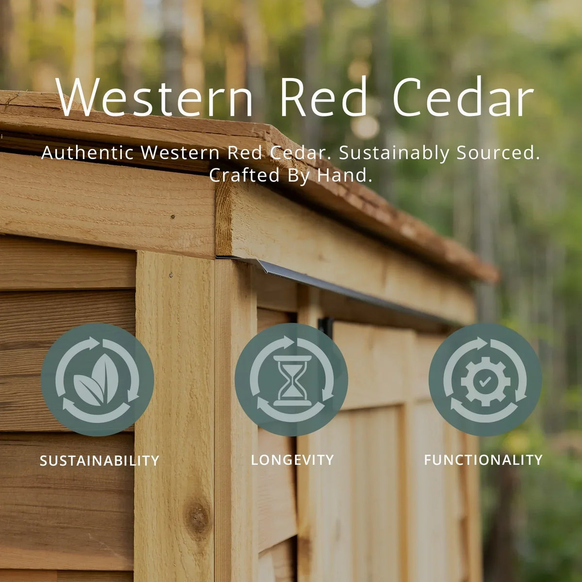 Nouveauté 2026 – Abri de jardin Space Master 6x4 en cèdre rouge de l'Ouest avec double porte et toit en cèdre