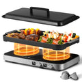 Nouveauté 2026 – Plaque de cuisson à induction portable double Sunmaki avec plaque de cuisson amovible antiadhésive, 1800 W, 2 brûleurs, commandes tactiles, 9 niveaux de puissance, minuterie 99 min, idéale pour les fêtes de famille