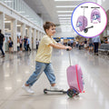 Nouveauté 2026 – Valise-trottinette enfant KFFKFF , capacité 20 L, avec roues lumineuses en PU, poignée réglable et antidérapante, pliable et légère, idéale pour les enfants de 5 ans et plus, couleur violette
