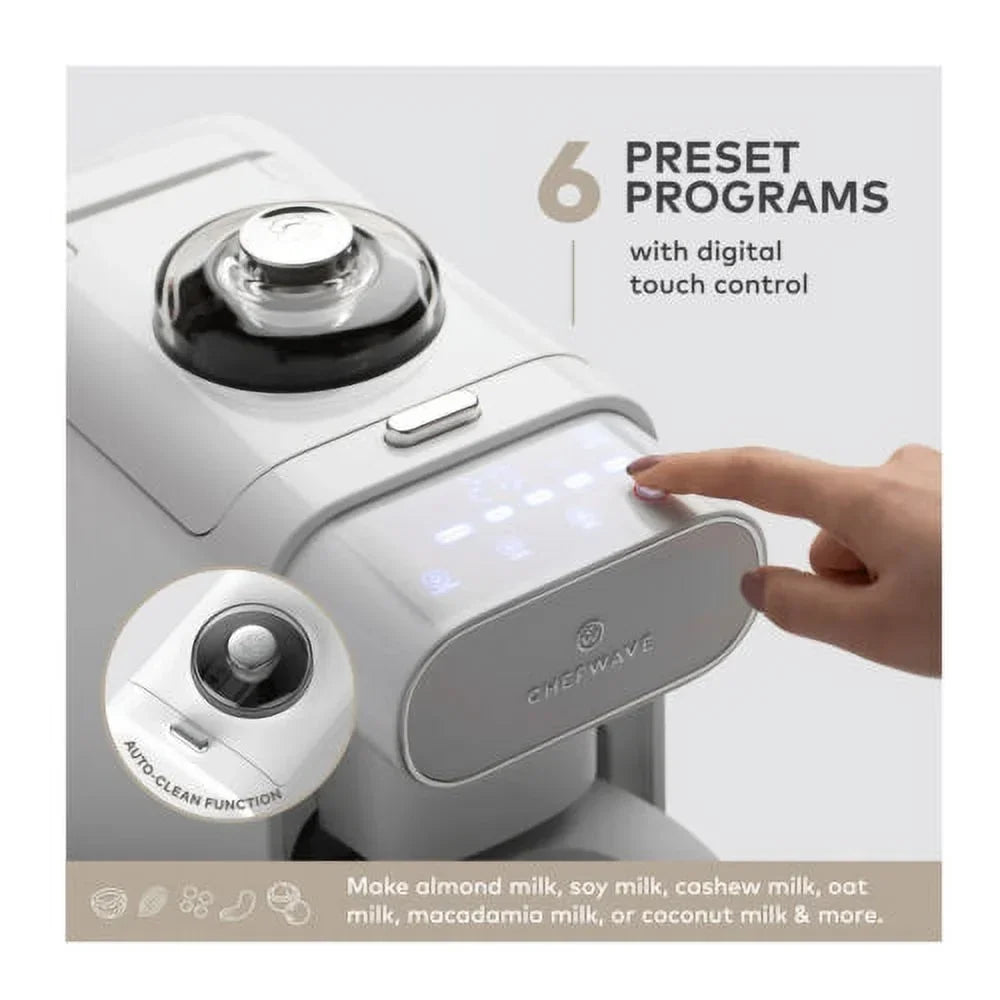 Nouveauté 2026 – Machine à lait végétal ChefWave Milkmade avec 6 programmes à base de plantes et fonction autonettoyante