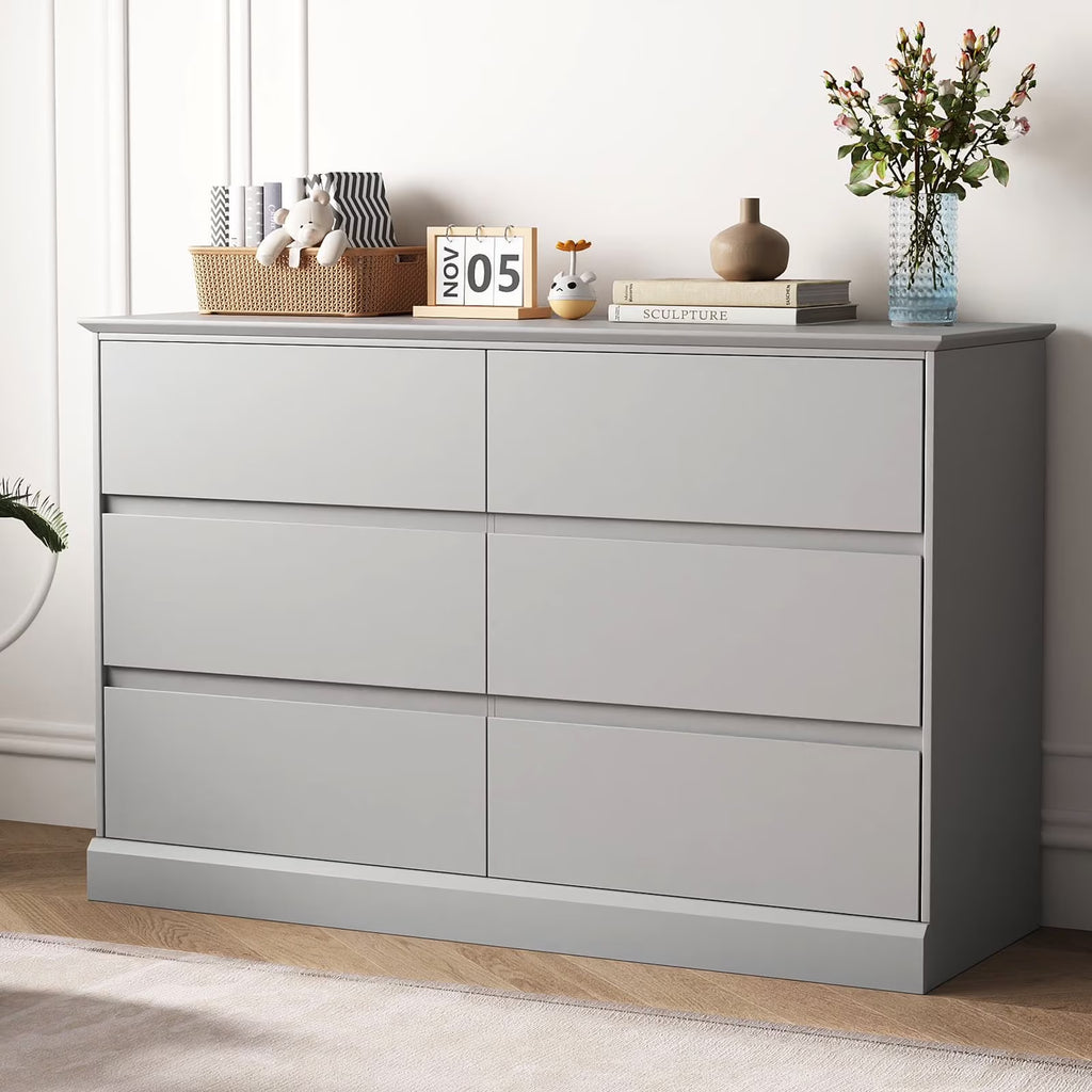 Nouveauté 2026 – Commode blanche neuve , commode à 6 tiroirs, meuble de rangement double, meuble d'appoint pour chambre ou salon