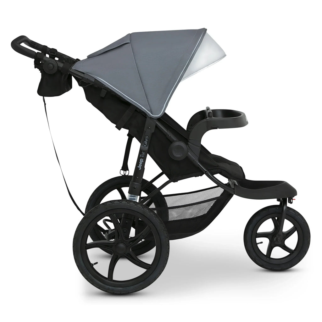 Nouveauté 2026 – Poussette de jogging Jeep TurboGlyde de Delta Children, noire