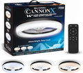Nouveauté 2026 – Ventilateur de plafond extra-plat CannonX 14" avec éclairage et télécommande, ventilateur de plafond moderne avec lumière, 6 vitesses, 3 modes d'éclairage (3500K-5500K), montage encastré pour chambre à coucher, LED 2200 lumens