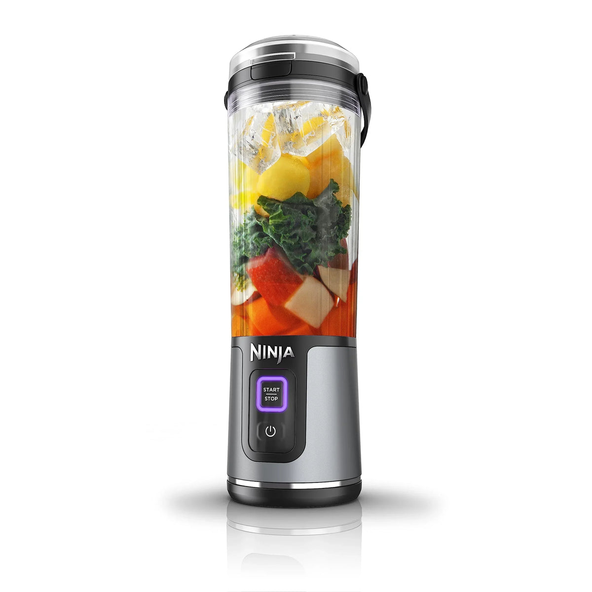 Nouveauté 2026 – Blender portable Ninja Blast , sans fil, bol de 532 ml (18 oz), blender individuel pour milkshakes et smoothies, sans BPA, couvercle étanche et bec verseur, rechargeable par USB-C, pièces compatibles lave-vaisselle, violet métallisé