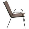 Nouveauté 2026 – Lot de 5 chaises empilables d'extérieur BizChair noires , revêtement Flex Comfort et structure en métal
