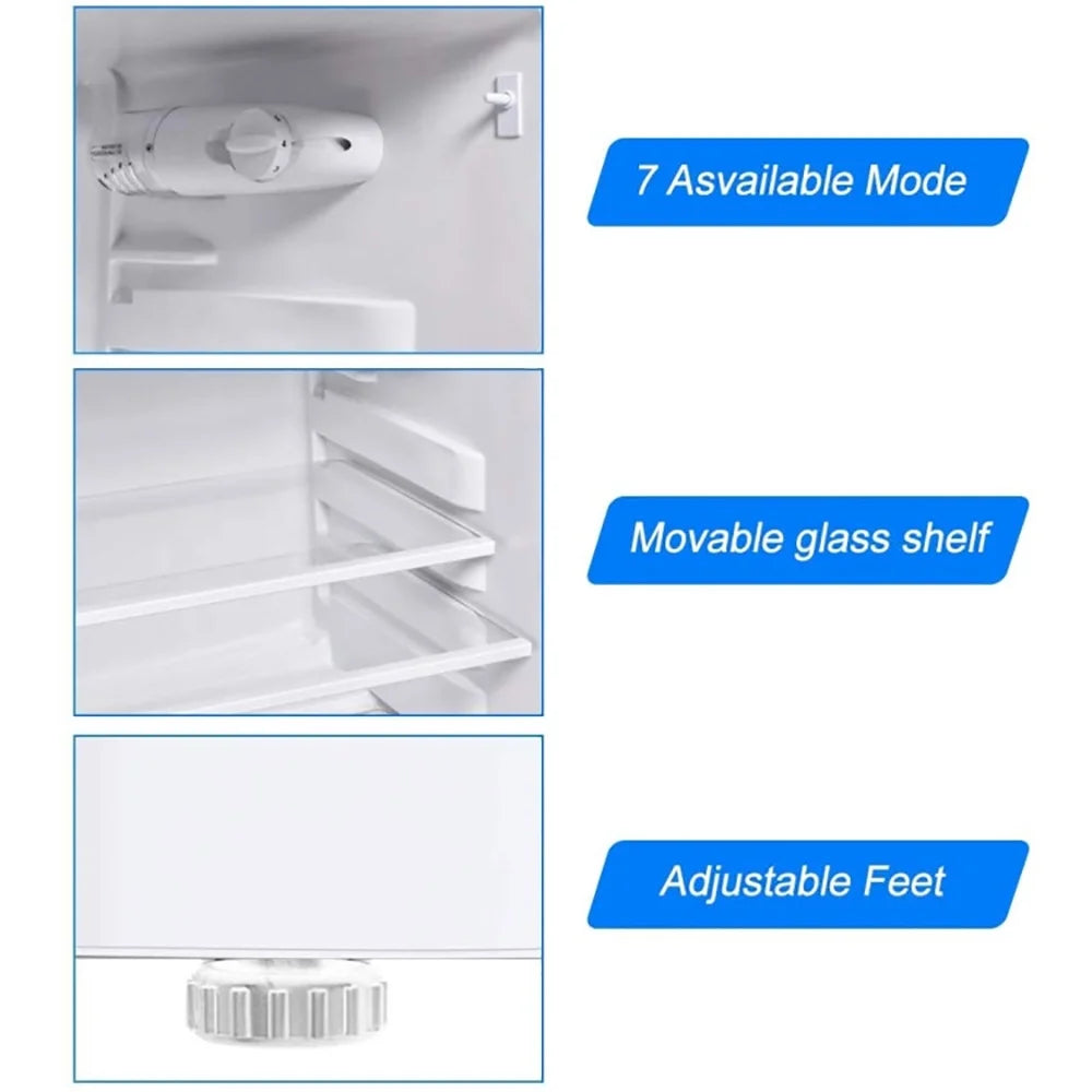 Nouveauté 2026 – Réfrigérateur compact Canddidliike 2 portes, blanc, en tôle laminée à froid, avec congélateur et thermostat réglable