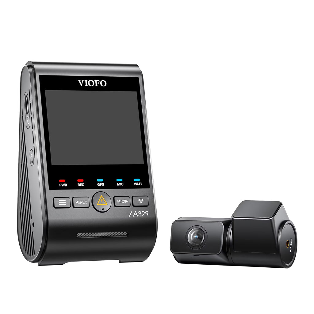 Nouveauté 2026 – VIOFO A329 2CH Première caméra embarquée 4K 60 ips à l'avant et 2K à l'arrière, Wi-Fi 6 HDR avec capteurs Sony STARVIS 2 et prise en charge du stockage SSD