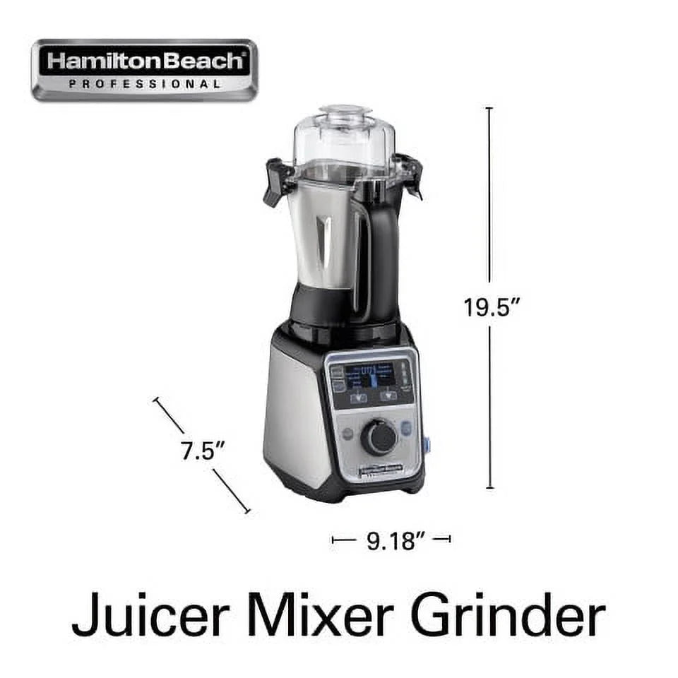 Nouveauté 2026 – Mixeur-broyeur à jus professionnel Hamilton Beach , 2,2 CV, 120 V, avec 3 bocaux en acier inoxydable, 1,5 litre, modèle 58770