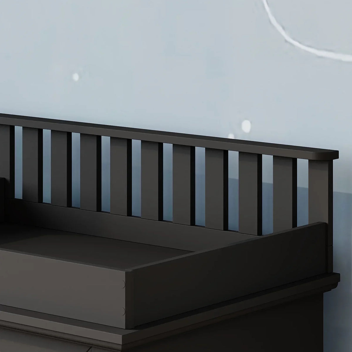 Nouveauté 2026 – Table à langer/commode pour chambre de bébé OXYLIFE , 114 cm (45 po), avec 4 tiroirs et une étagère, blanche