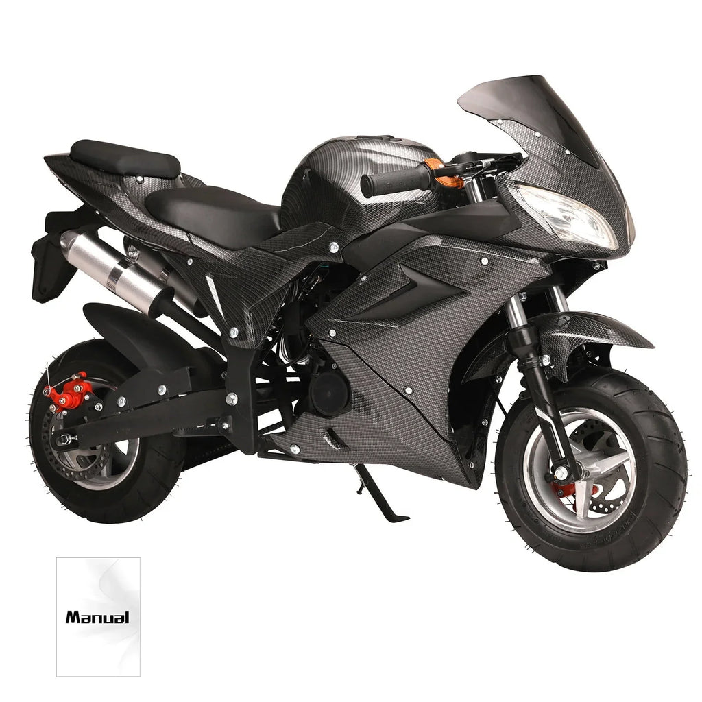 Nouveauté 2026 – Mini moto à essence AQQW 49cc pour adultes et enfants, moteur 4 temps, jouet électrique, charge maximale 200 kg, cadeau idéal pour les enfants