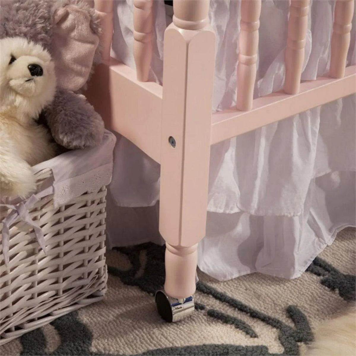 Nouveauté 2026 – Lit bébé convertible 3-en-1 DaVinci Jenny Lind , couleur rose poudré
