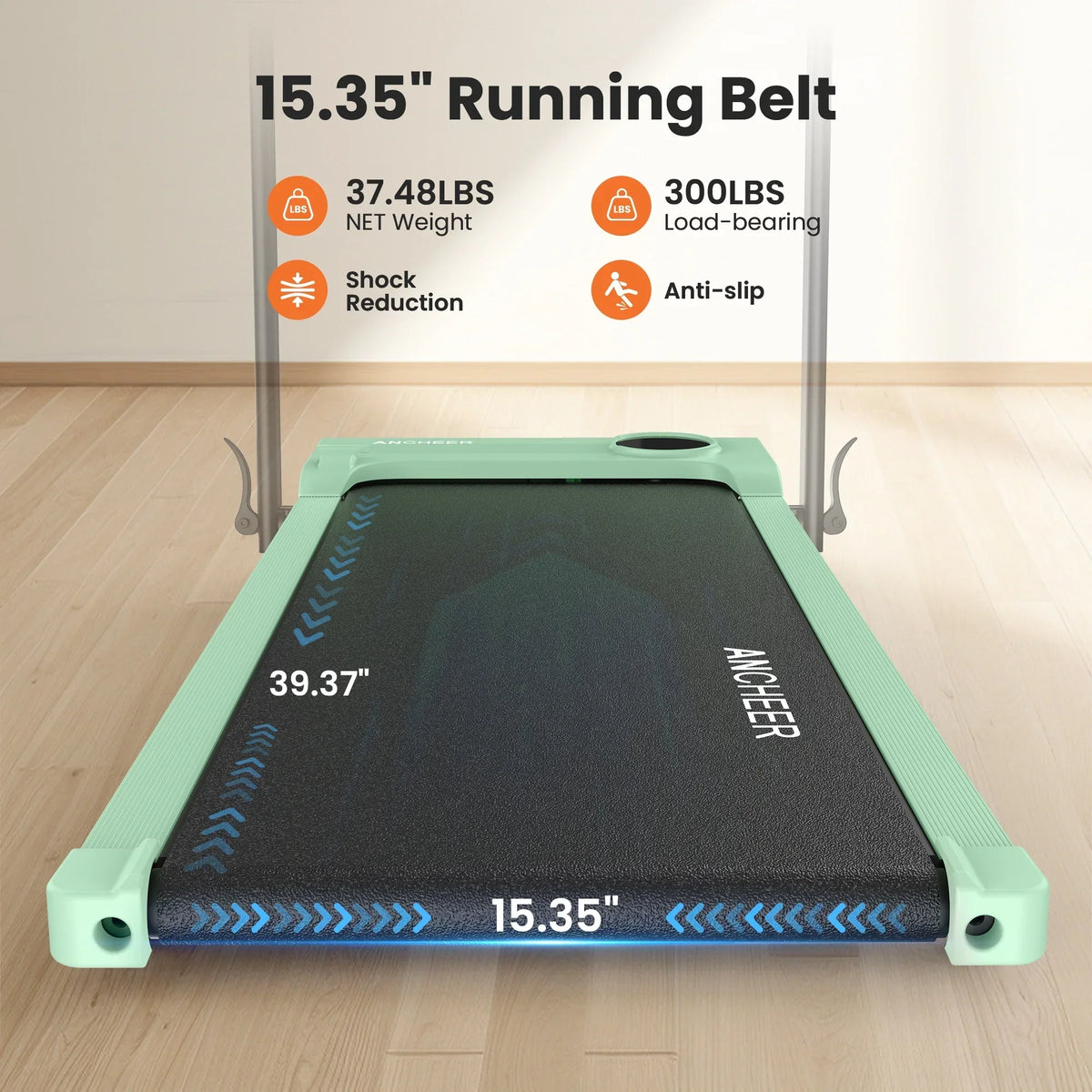 Nouveauté 2026 – Tapis de marche pliable et portable ANCHEER , capacité de 136 kg (300 lb), vitesse de 12 km/h (7,5 mi/h), à placer sous un bureau, avec télécommande et écran LED, 2 en 1, pour la maison, le bureau ou l'exercice (rose