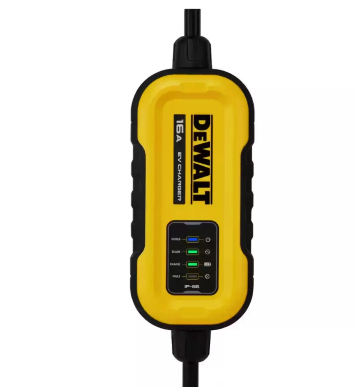 Nouveauté 2026 – Chargeur portable DEWALT niveau 2 pour véhicules électriques (VE), jusqu'à 16 A, 120-240 V CA, 3,8 kW, câble de 7,6 m, résistant aux intempéries