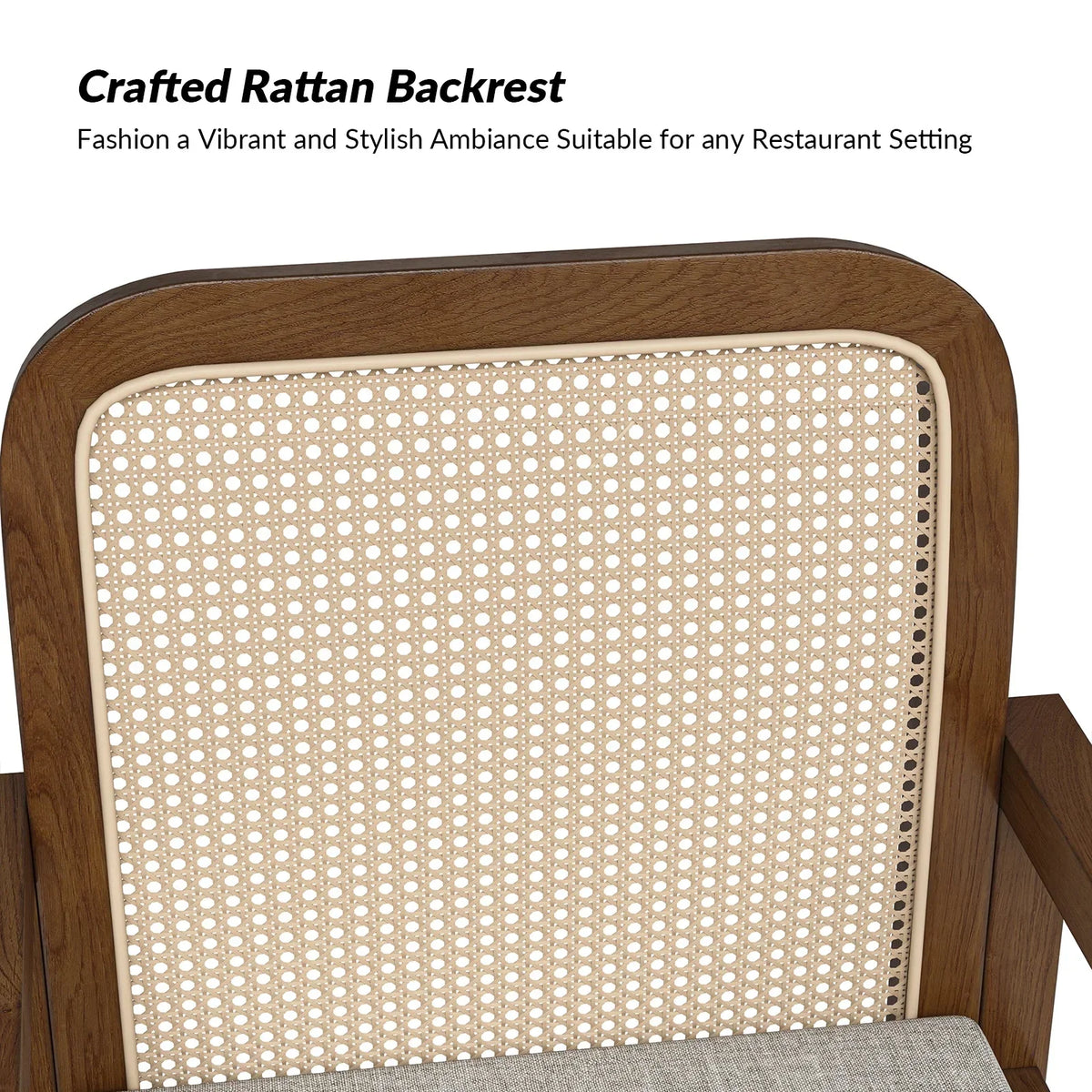 Nouveauté 2026 – Ensemble de 2 chaises de salle à manger Rattan , fauteuils en bois avec coussins amovibles, style gland, pour la maison, la cuisine ou le restaurant