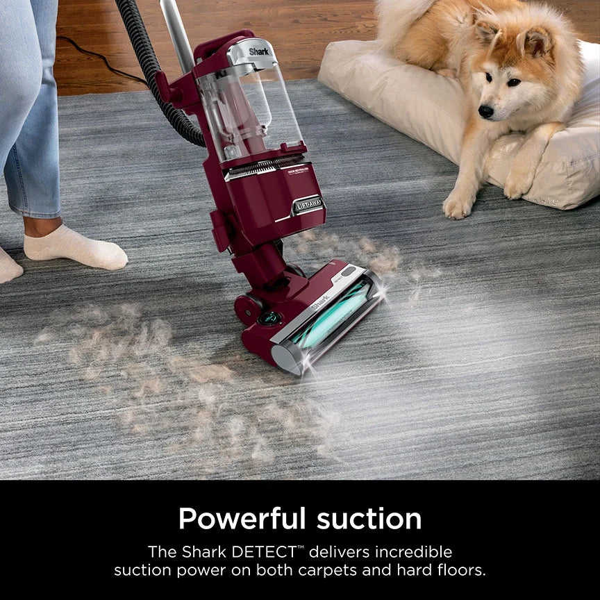 Nouveauté 2026 – Aspirateur vertical filaire Shark Detect Lift-Away ADV avec technologie PowerFins Detect, brosse autonettoyante et neutralisateur d'odeurs, LA492, bordeaux