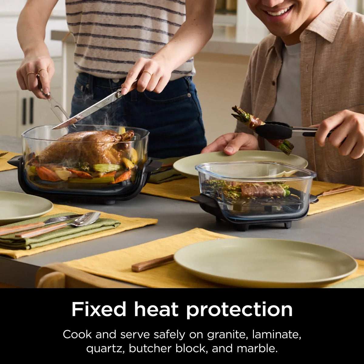 Nouveauté 2026 – Friteuse à air portable Ninja Crispi 4-en-1 en verre , récipients de 4 pintes et 6 tasses, Cyberspace
