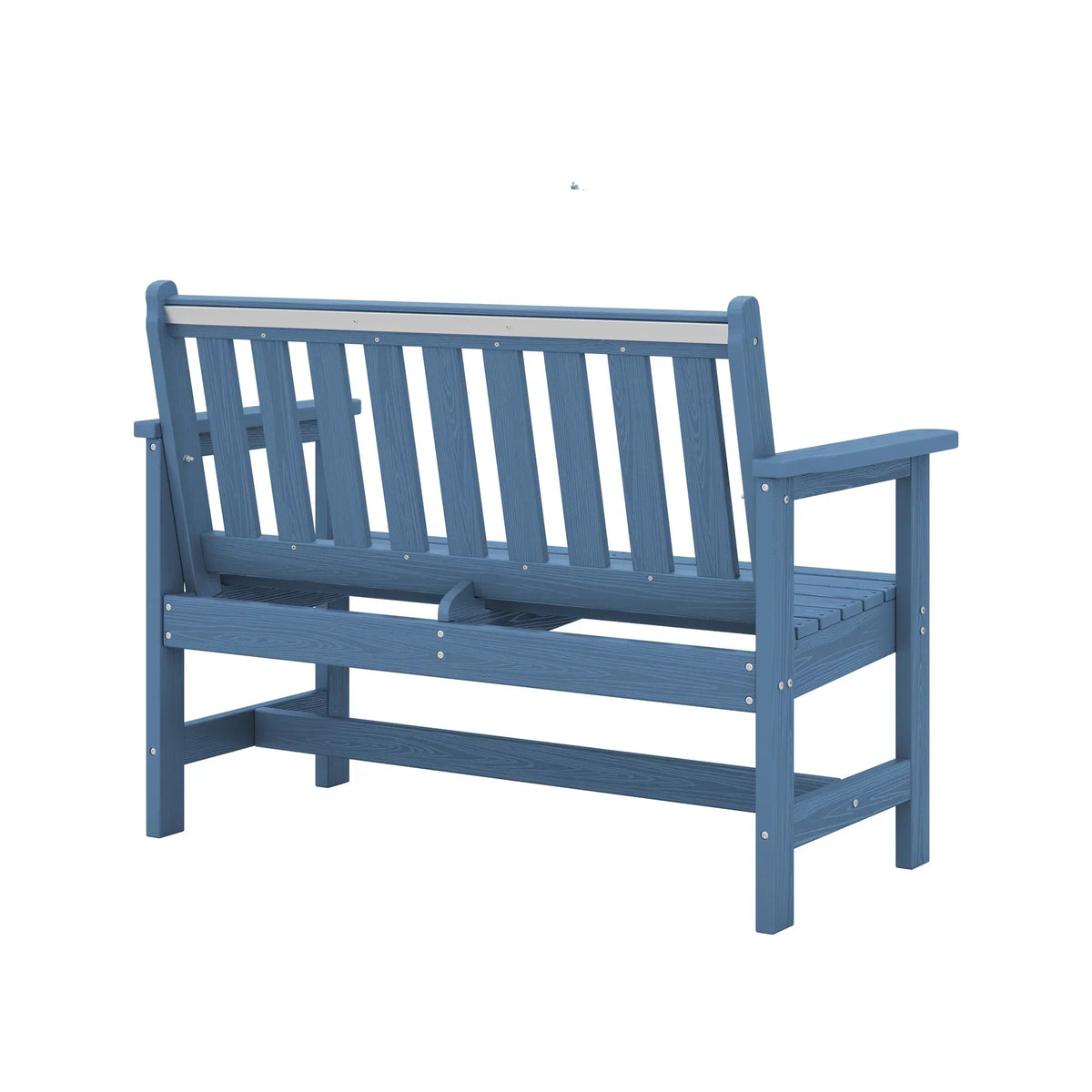 Nouveauté 2026 – Banc d'extérieur SERWALL pour 2 personnes, en PEHD résistant aux intempéries avec renforts en aluminium, supporte jusqu'à 300 kg, confortable pour terrasse, jardin et véranda, noir