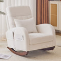 Nouveauté 2026 – Fauteuil à bascule Ktaxon , fauteuil de lecture inclinable, confortable, revêtu de velours peluche, canapé à bascule une place, beige, idéal pour le salon, la chambre d'enfant ou la chambre à coucher