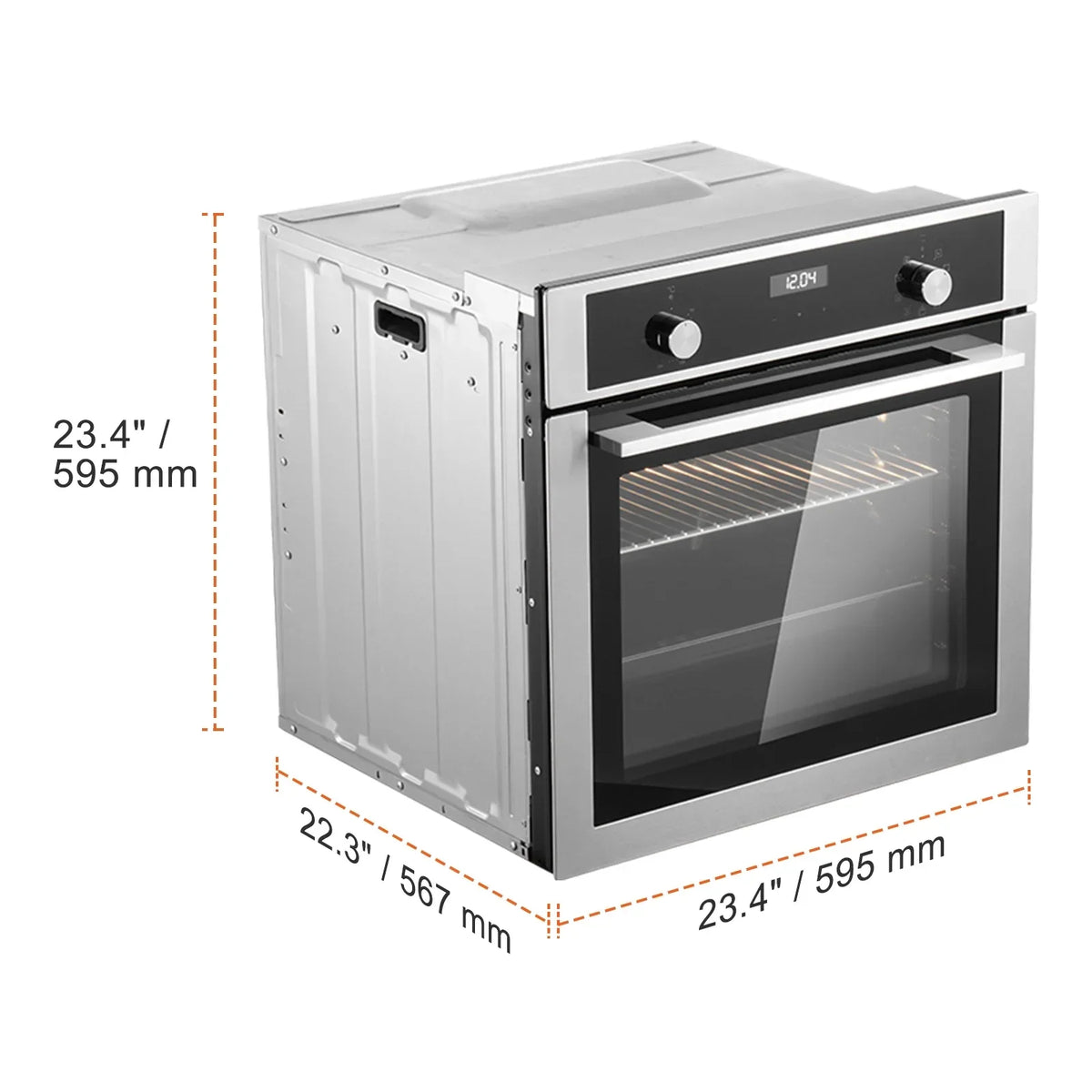 Nouveauté 2026 – Four mural simple KFFKFF , four électrique de 61 cm (24 po) pour installation encastrée, offre 9 modes de cuisson, capacité de 76 litres (2,68 pi³), minuterie incluse, puissance de 2 800 W