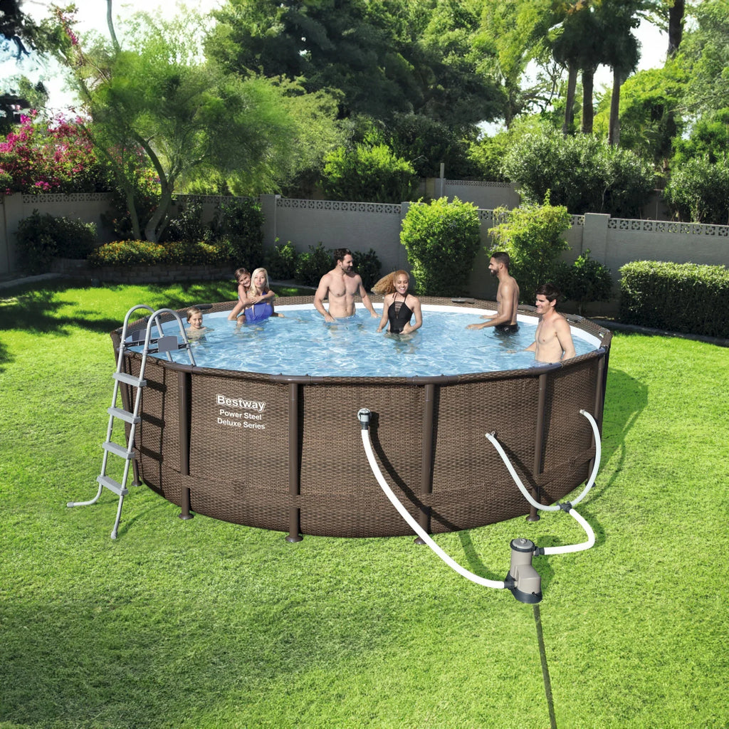 Nouveauté 2026 – Ensemble de piscine extérieure ronde Bestway Power Steel 14 pi x 42 po